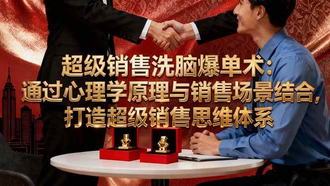 (10.31)超级销售洗脑爆单术：通过心理学原理与销售场景结合,打造超级销售思维体系