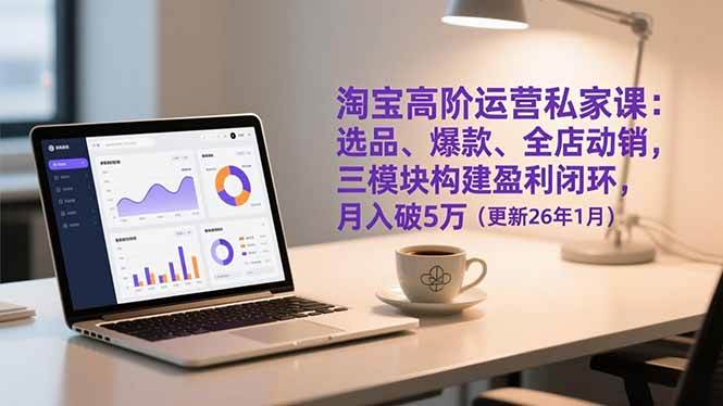 (1.6)淘宝高阶运营私家课：选品、爆款、全店动销，三模块构建盈利闭环，月入破5万（更新26年1月）