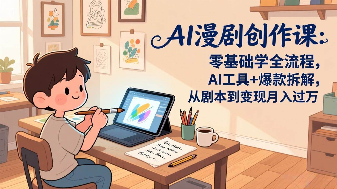 (3.4)AI漫剧创作课：零基础学全流程，AI工具+爆款拆解，从剧本到变现月入过万